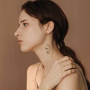 Unique Van Gogh Inspired Gold & Silver Earrings